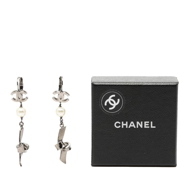 CHANEL（シャネル） ココマーク リボン ピアス 05A刻印 シルバー