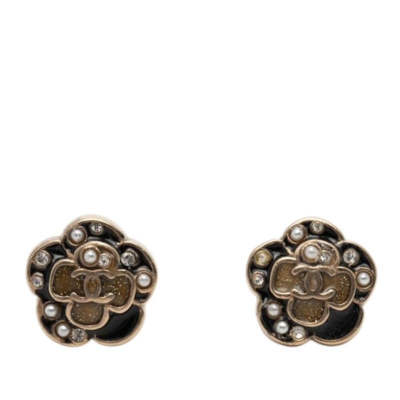 CHANEL（シャネル） カメリア ココマーク パール ピアス ゴールド 