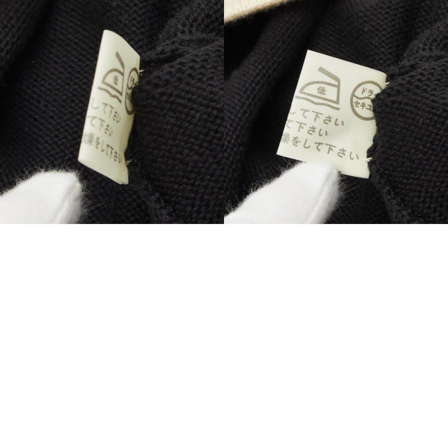 シャネル バイカラー ニットワンピース サイズS ブラック アイボリー コットン レディース CHANEL 【中古】_9
