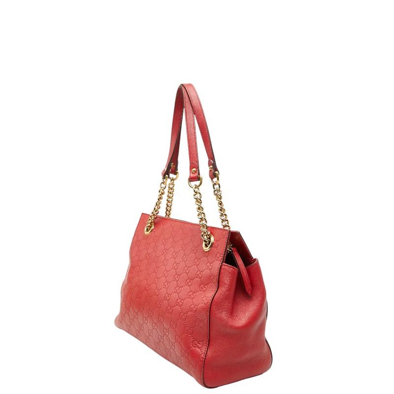 GUCCI（グッチ） グッチシマ チェーン トートバッグ 453773 レッド