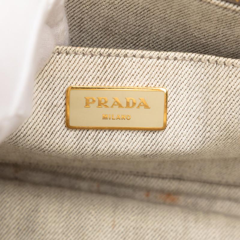 PRADA（プラダ） カナパ ミニ 三角ロゴプレート ハンドバッグ