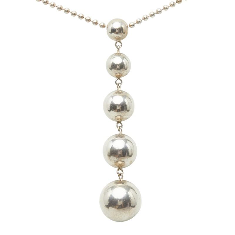 TIFFANY&Co.ボールペンダントロングネックレス SV925 箱・カード付 TIFFANY&Co.（ティファニー） ハードウェアボール ネックレス SV925