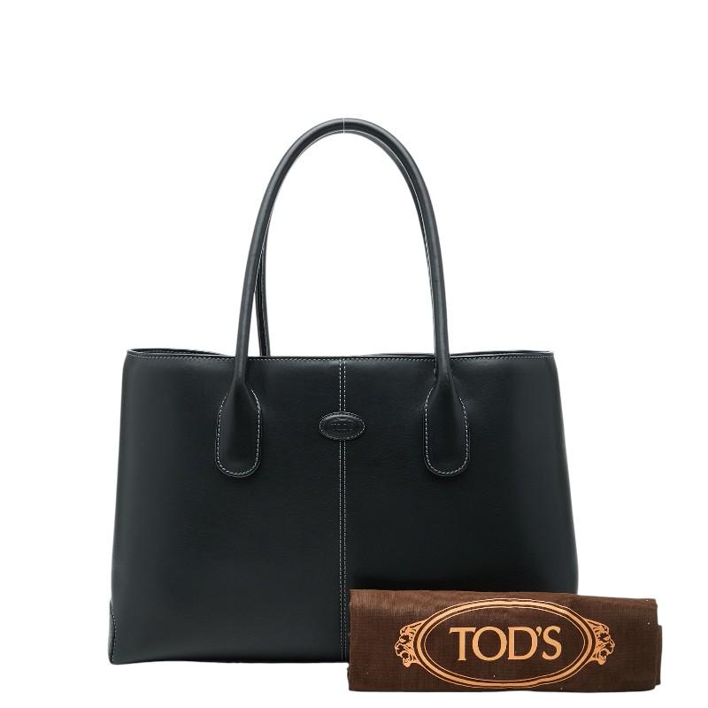 最終価格TOD'S トッズ ナイロン レザー トートバッグ ブラック トッズ Diバッグ トートバッグ ブラック レザー レディース TOD'S