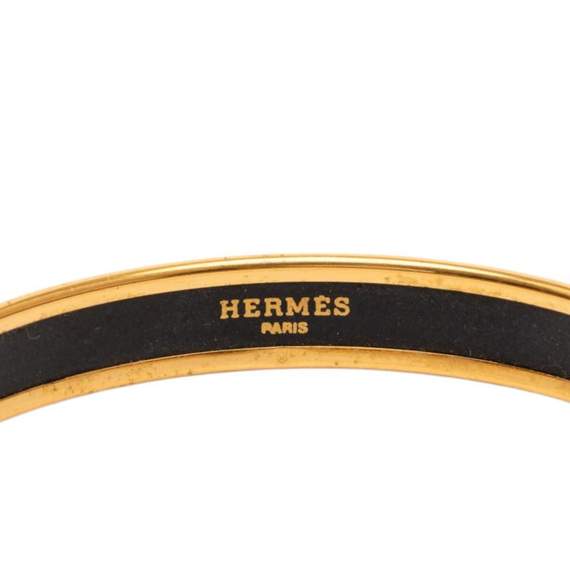 HERMES（エルメス） エマイユPM 七宝焼き バングル ゴールド メッキ