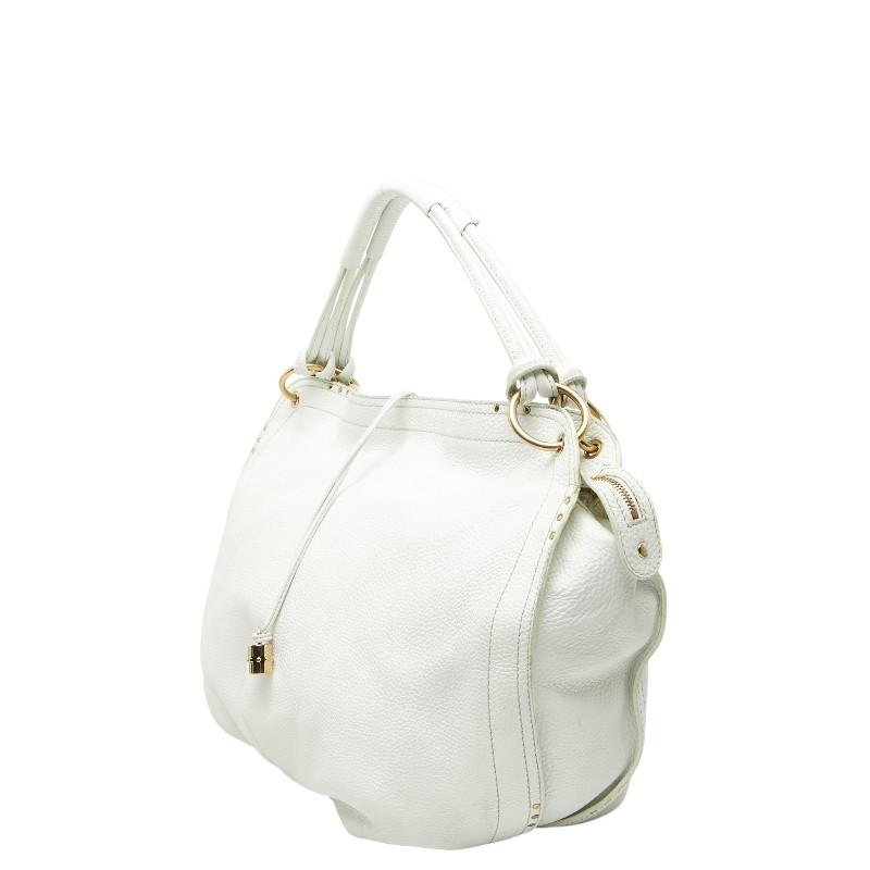 CELINE（セリーヌ） トートバッグ ホワイト レザー レディース 【中古 