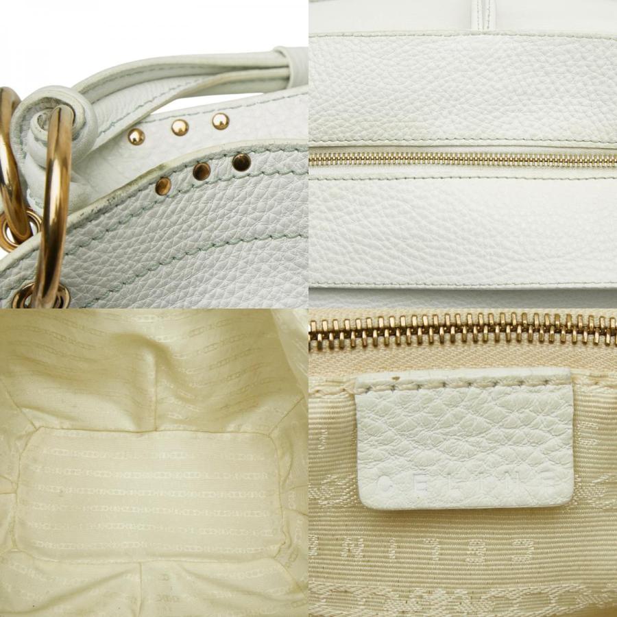 CELINE（セリーヌ） トートバッグ ホワイト レザー レディース 【中古 
