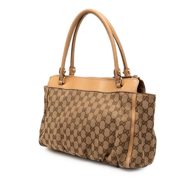 GUCCI GG柄 キャンバス ハンドバッグ ブラウン GUCCI（グッチ） GGキャンバス トートバッグ ハンドバッグ ショルダー