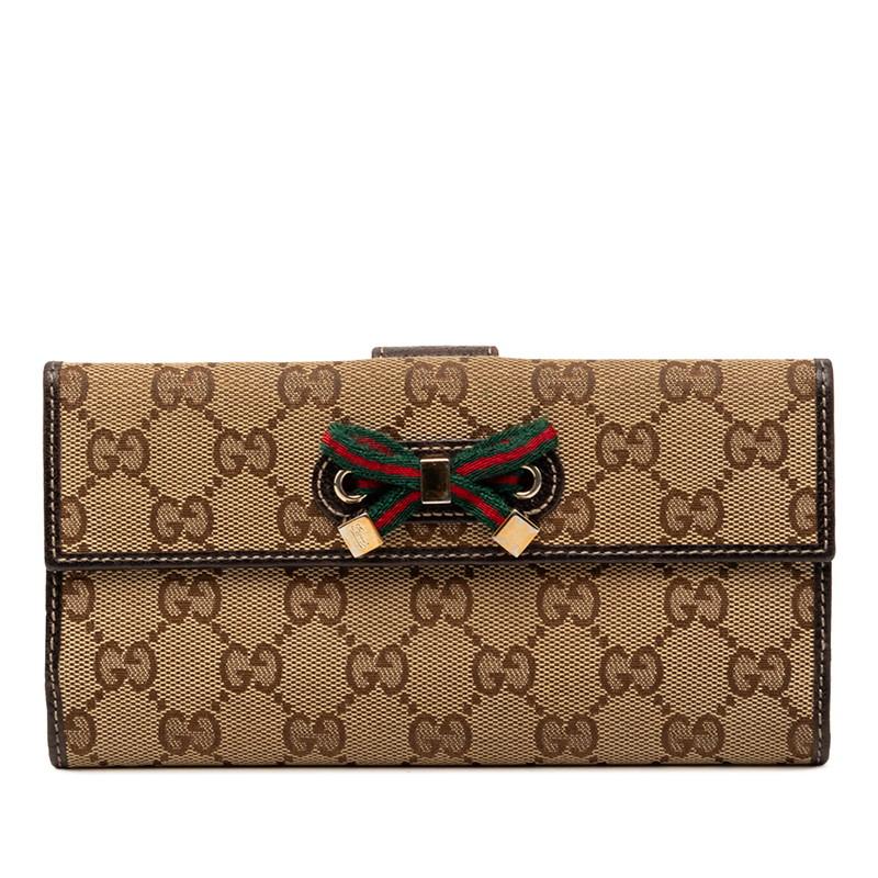 GUCCI（グッチ） GGキャンバス プリンシー シェリーライン 三つ折り 長