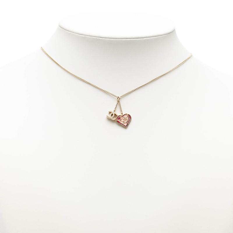 美品 CHANEL シャネル ハート ココマーク ネックレス 正規品 箱付 CHANEL（シャネル） ココマーク ハート ペンダント ネックレス 05P