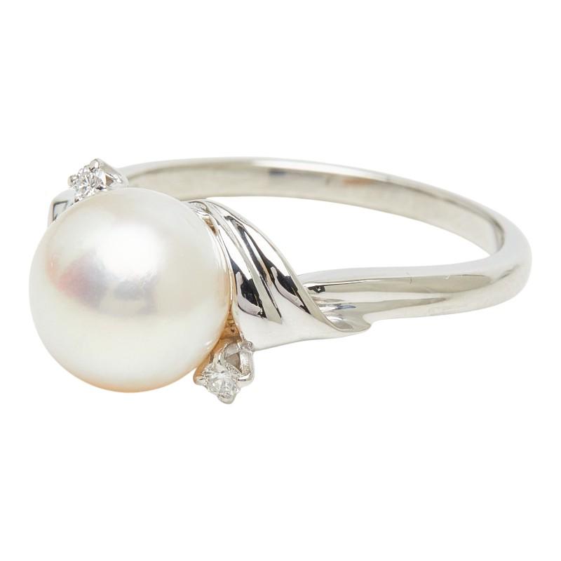 MIKIMOTO（ミキモト） 真珠 Pt950 プラチナ アコヤパール8.3mm ダイヤ