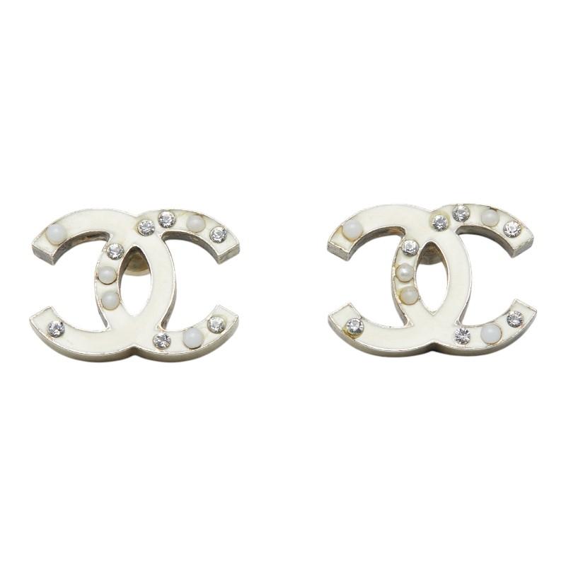CHANEL ココマーク ピアス ストーン パール CHANEL（シャネル） ココマーク ラインストーン フェイクパール マメ有