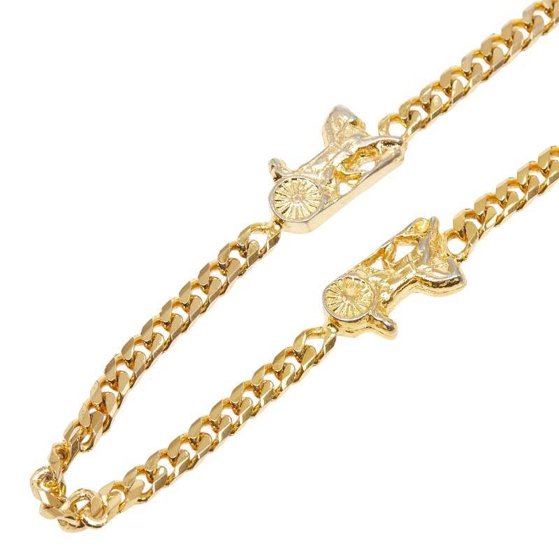 美品✨希少✨セリーヌ 馬車ロゴ サークル ネックレス ゴールド ビンテージ CELINE（セリーヌ） 馬車モチーフ ヴィンテージ ネックレス ゴールド