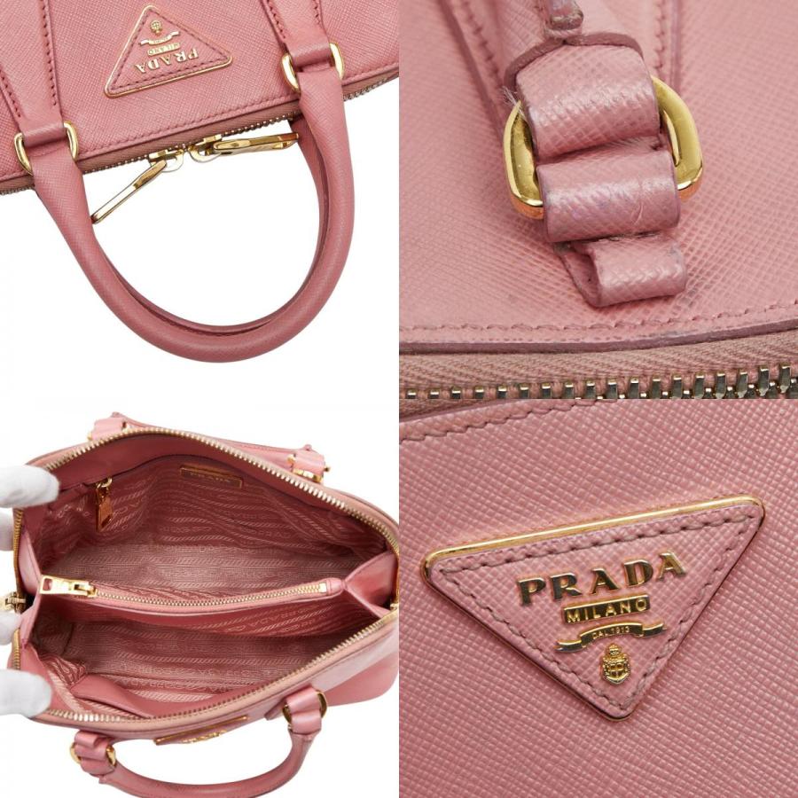 PRADA（プラダ） 三角ロゴ ハンドバッグ BL0838 ピンク サフィアーノ 