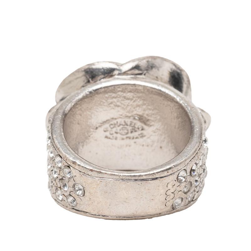CHANEL シャネル　カメリア　フラワークリスタルリング　ココマーク　指輪 CHANEL（シャネル） カメリア ココマーク フラワー 花 リング 指輪