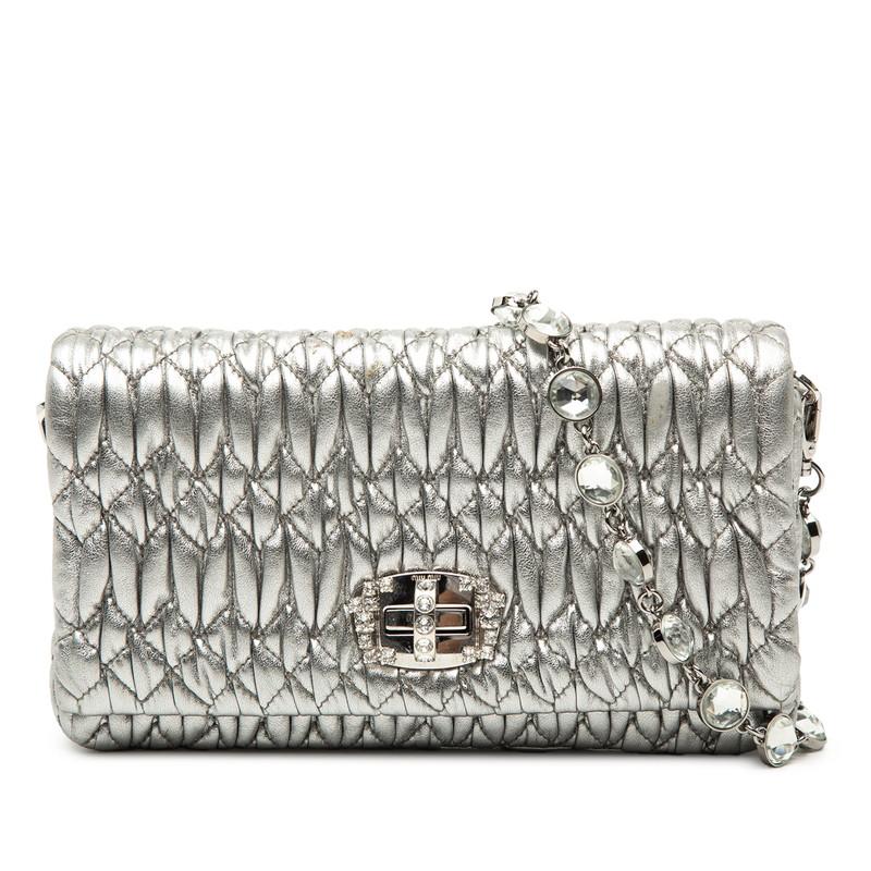 miu miu（ミュウミュウ） マテラッセ ナッパクリスタル 斜め掛け