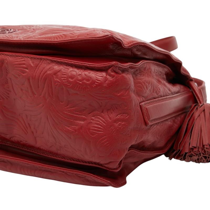 LOEWE（ロエベ） アナグラム フラワー 花 型押し フラメンコ 斜め掛け