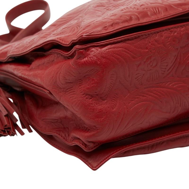 LOEWE（ロエベ） アナグラム フラワー 花 型押し フラメンコ 斜め掛け