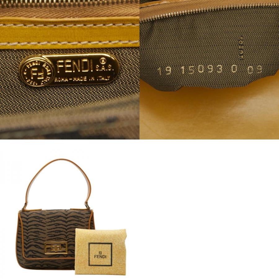 FENDI（フェンディ） タイガープリント ハンドバッグ ブラウン