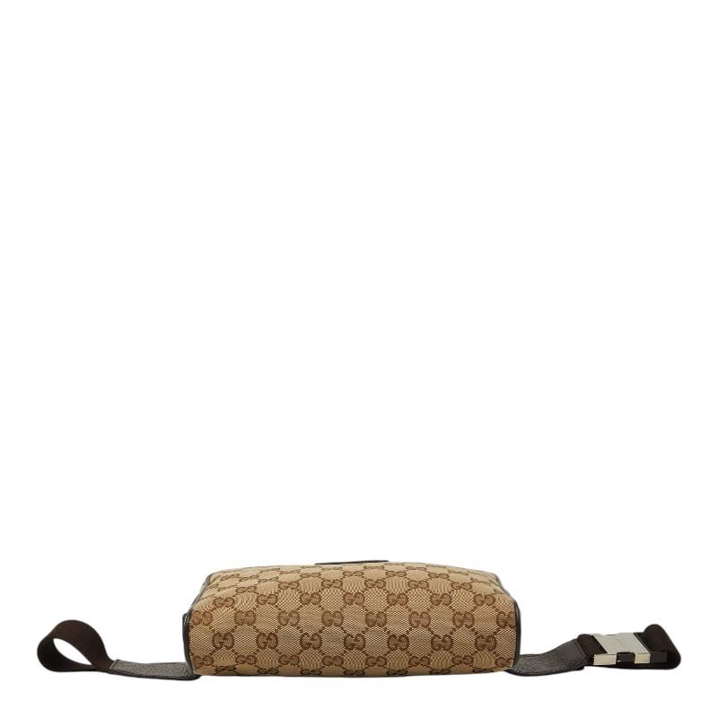 グッチ GGキャンバス ボディバッグ ウエストバッグ 449174 ベージュ ブラウン キャンバス レザー レディース GUCCI 【中古】_2
