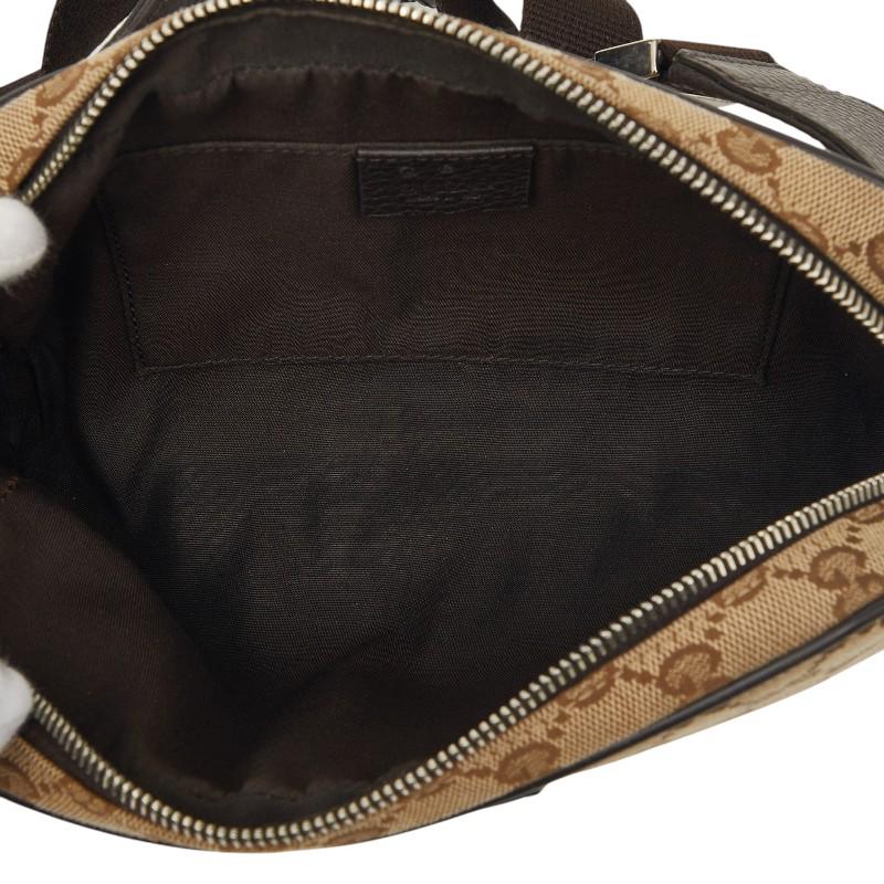 グッチ GGキャンバス ボディバッグ ウエストバッグ 449174 ベージュ ブラウン キャンバス レザー レディース GUCCI 【中古】_6
