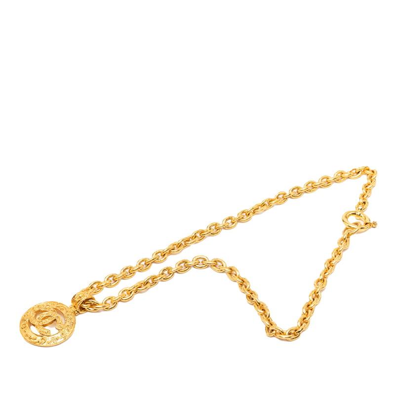 シャネル ココマーク ヴィンテージ チェーン ペンダント ネックレス 94A ゴールド メッキ レディース CHANEL 【中古】の画像