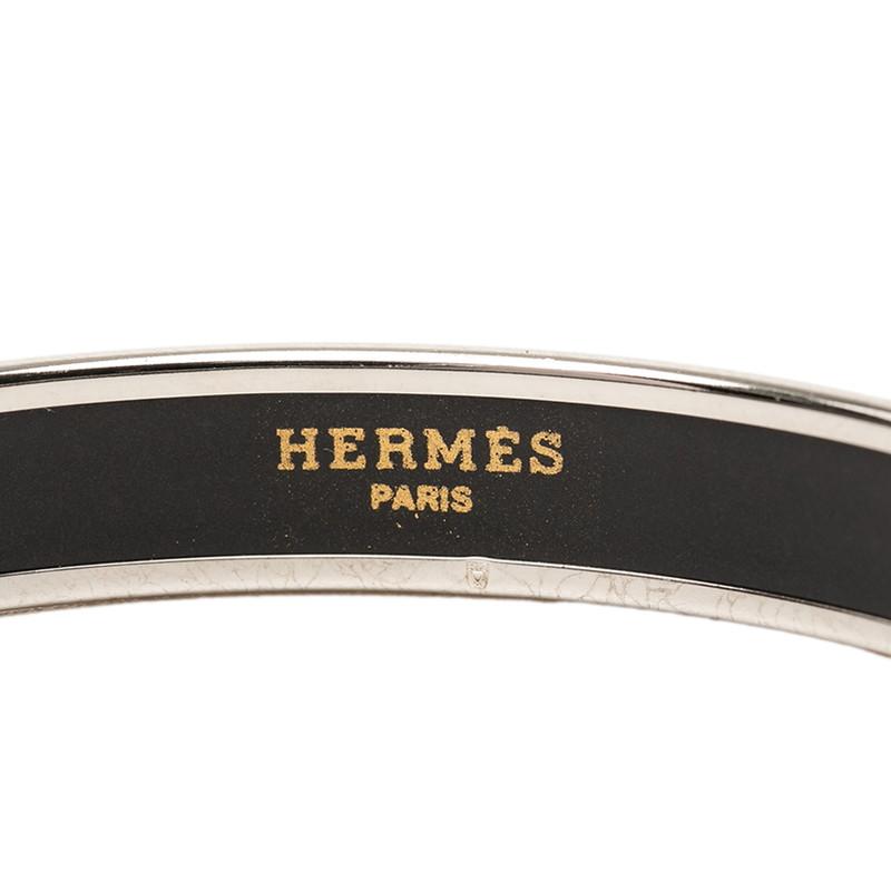 エルメス エマイユPM 七宝焼き カレーシュ バングル ピンク メタル レディース HERMES 【中古】_4