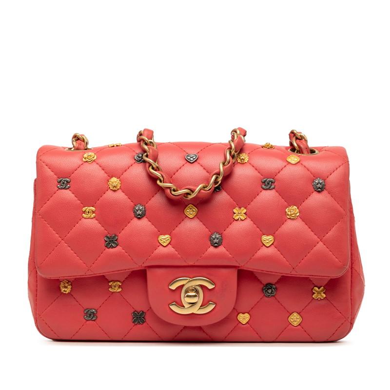 シャネルCHANELラムスキン ミニミニマトラッセ チャーム　ココマーク CHANEL（シャネル） ココマーク ミニマトラッセ20 ラッキーチャーム