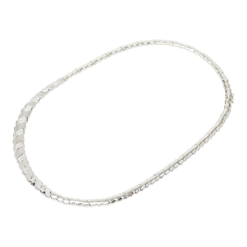 K18WGダイヤモンドネックレス　レディース18金ホワイトゴールドネックレス K18WG ホワイトゴールド ダイヤ0.54ct ネックレス レディース 中古