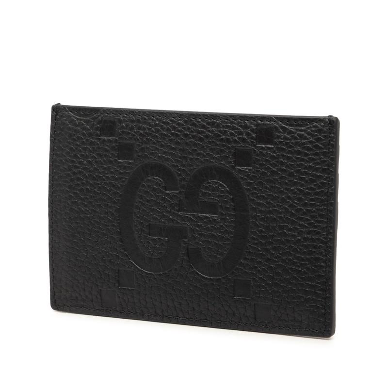 グッチ マキシGG ジャンボGG カードケース 812681 ブラック レザー レディース GUCCI 【中古】
