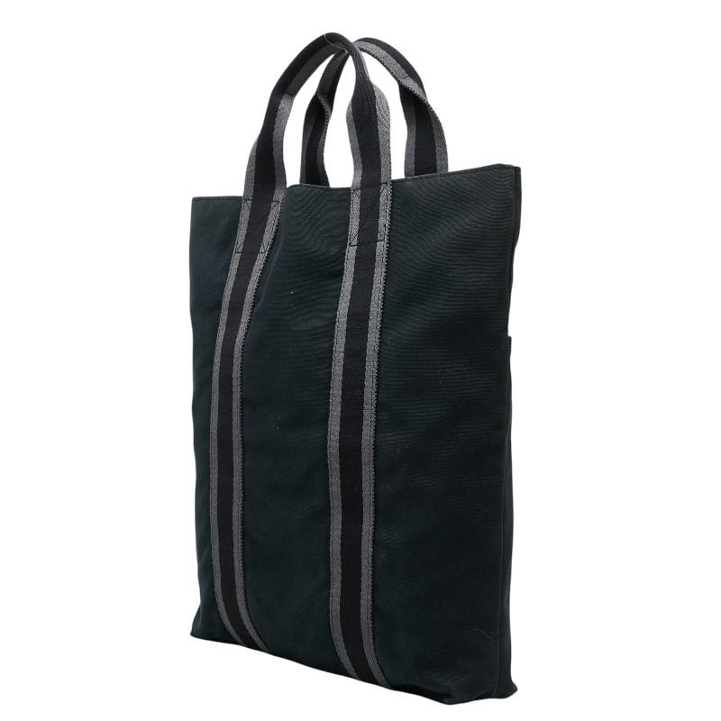 HERMES エルメス フールトゥ カバス トート トートバッグ キャンバス 黒 HERMES（エルメス） フールトゥ カバス トートバッグ ブラック