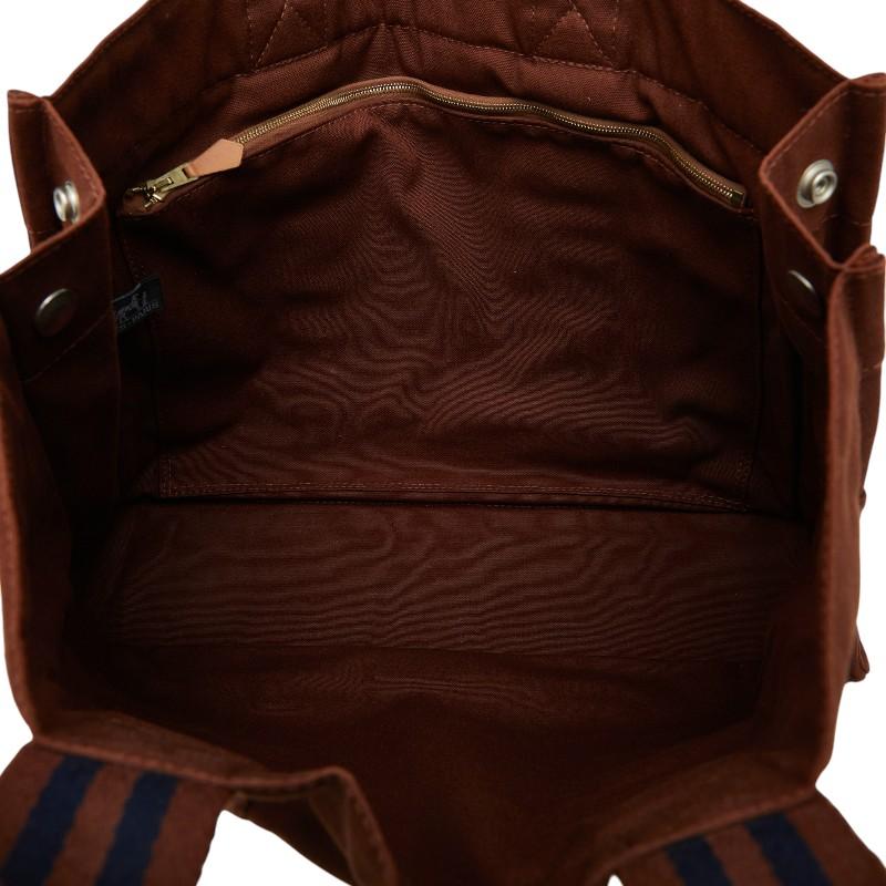 HERMES（エルメス） フールトゥMM トートバッグ ブラウン コットン