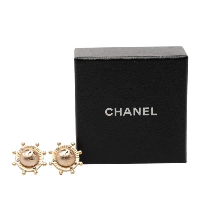 CHANEL（シャネル） ココマーク ピアス 05A ゴールド メッキ ライン