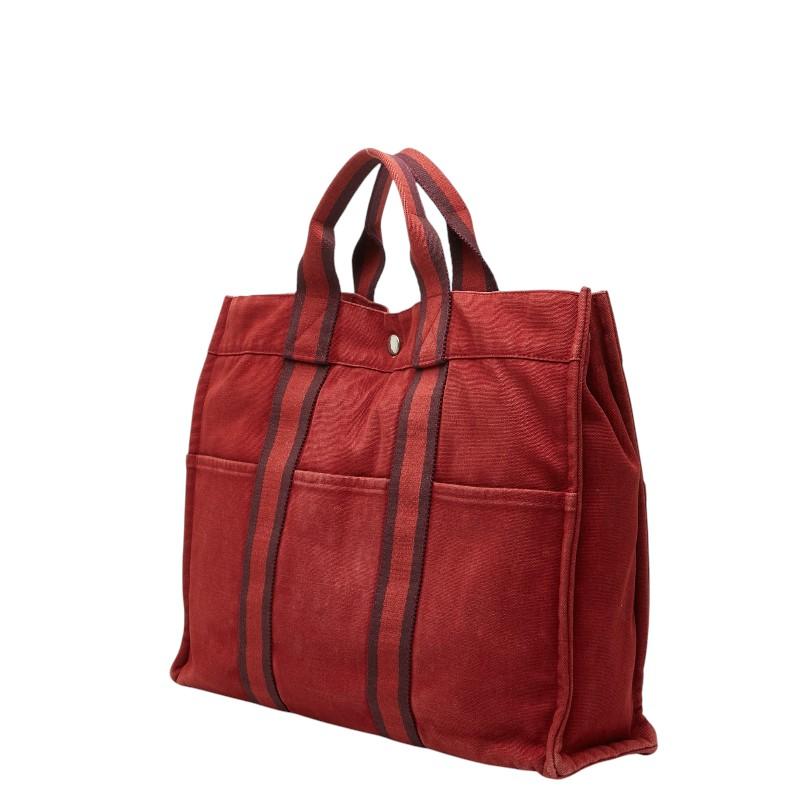 HERMES エルメス フールトゥMM トートバッグ カバス 赤 A4収納 通勤 HERMES（エルメス） フールトゥ トートMM ハンドバッグ トートバッグ