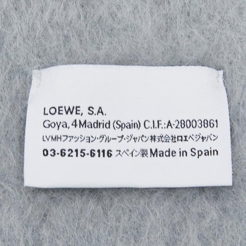 LOEWE（ロエベ） アナグラム マフラー グレー ウール ナイロン モヘヤ