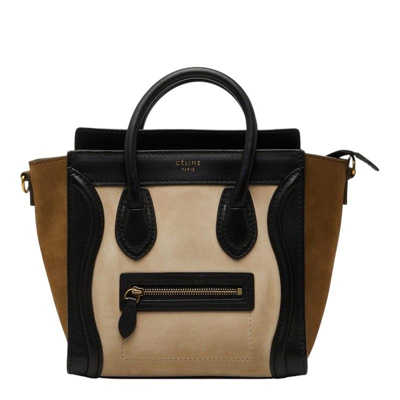 CELINE（セリーヌ） ラゲージ ナノショッパー ハンドバッグ ブラック