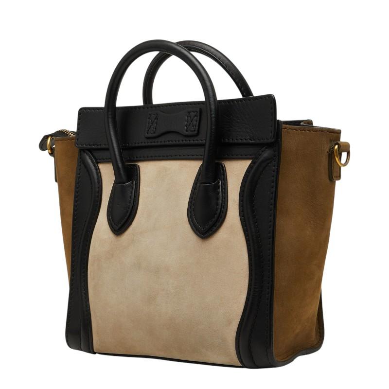 CELINE（セリーヌ） ラゲージ ナノショッパー ハンドバッグ ブラック