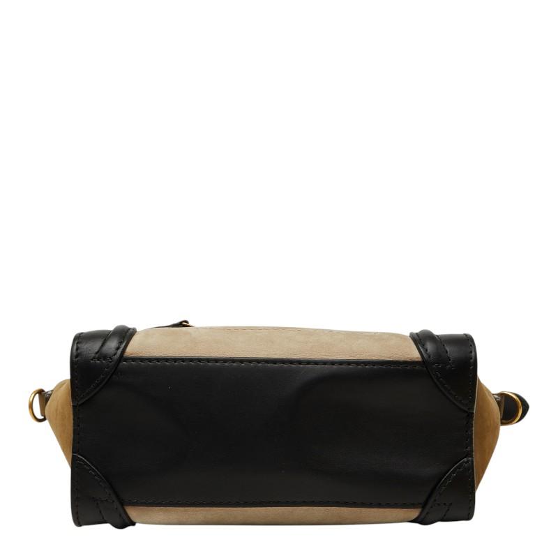 CELINE（セリーヌ） ラゲージ ナノショッパー ハンドバッグ ブラック