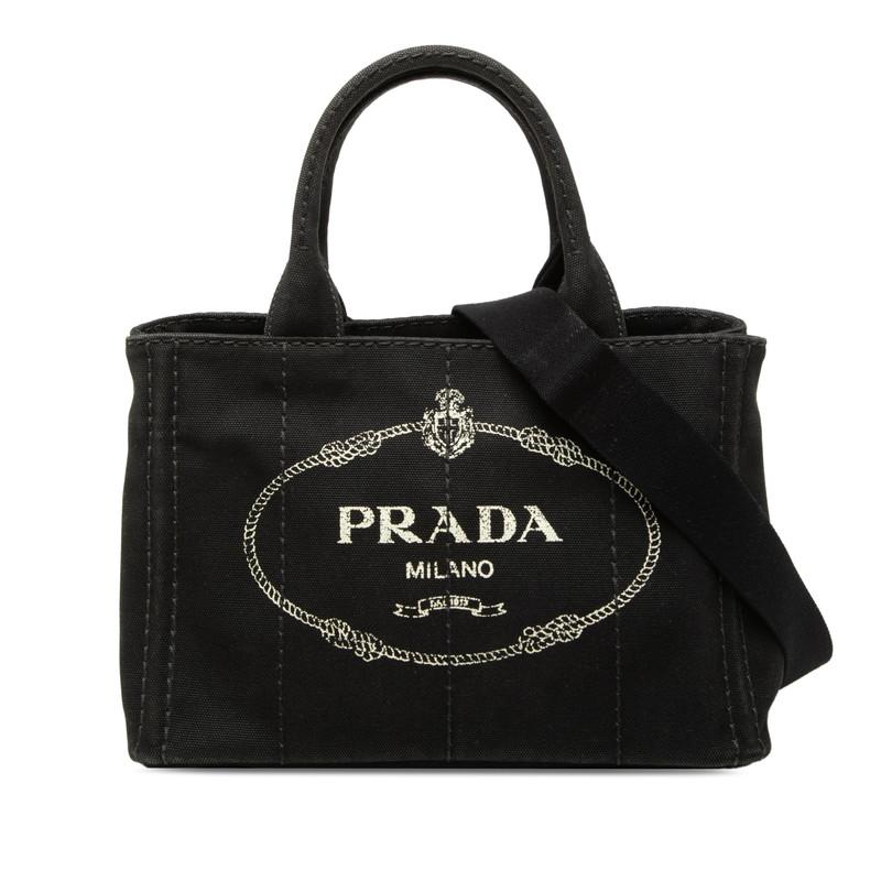PRADA（プラダ） 三角ロゴプレート カナパ ミニ ハンドバッグ