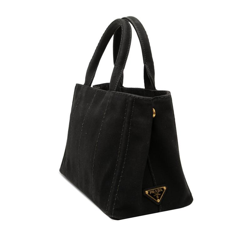 PRADA（プラダ） 三角ロゴプレート カナパ ミニ ハンドバッグ
