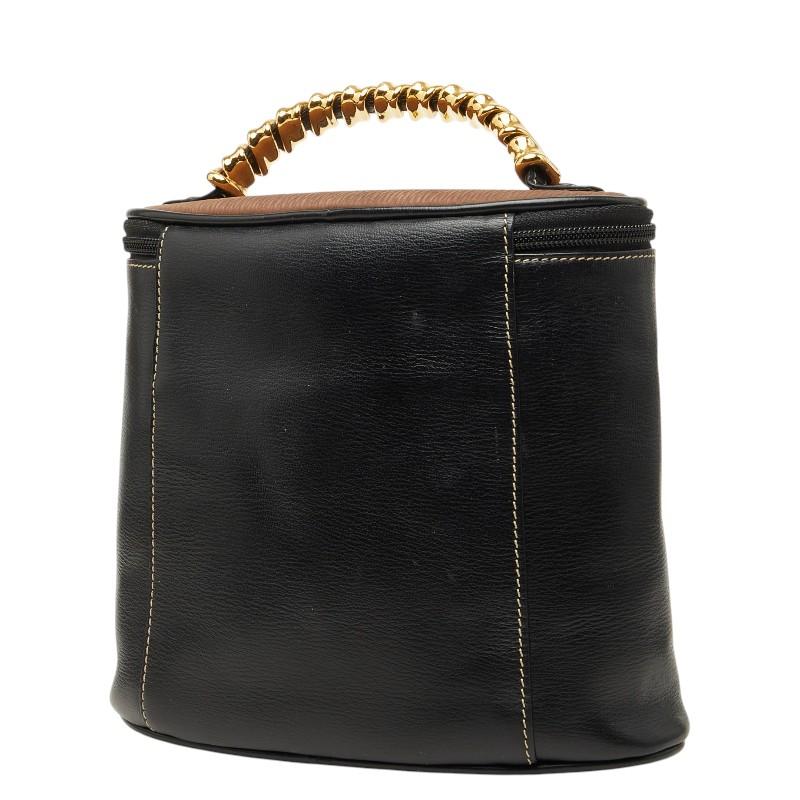 【美品 】LOEWE ロエベ ／ベラスケス ハンドバッグ／ブラック LOEWE（ロエベ） ベラスケス バニティバッグ ハンドバッグ ブラック
