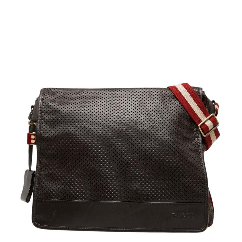 Bally（バリー） 斜め掛け ショルダーバッグ ブラウン レザー メンズ 