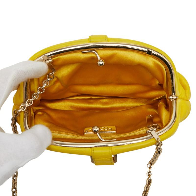 かおる！CHANELシャネル☆ケース イエローレザー ココマーク CHANEL（シャネル） ココマーク ショルダーバッグ イエロー レザー