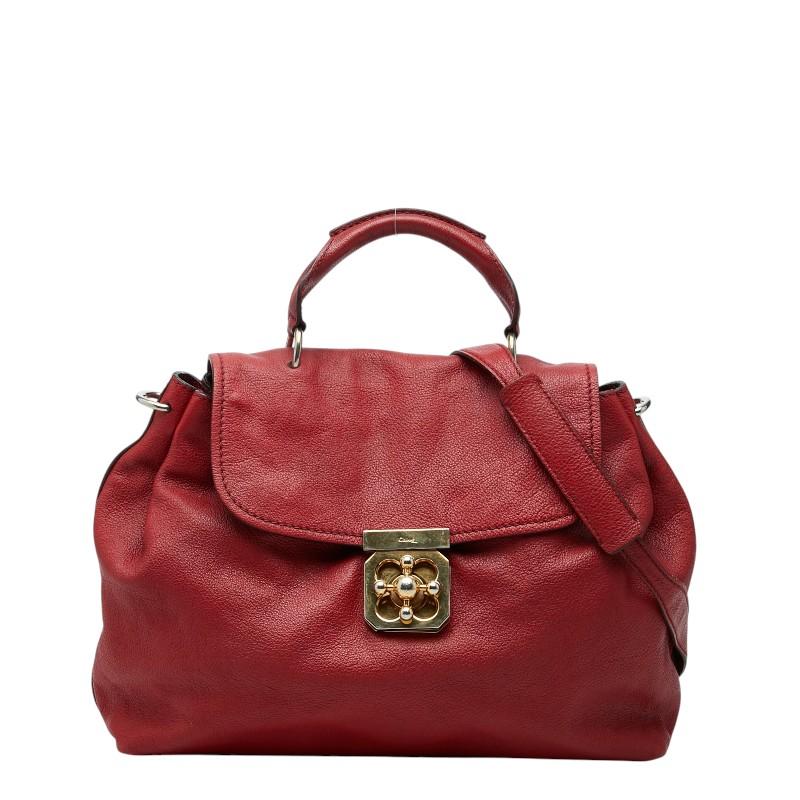Chloe（クロエ） エルシー ハンドバッグ ショルダーバッグ 2WAY レッド 
