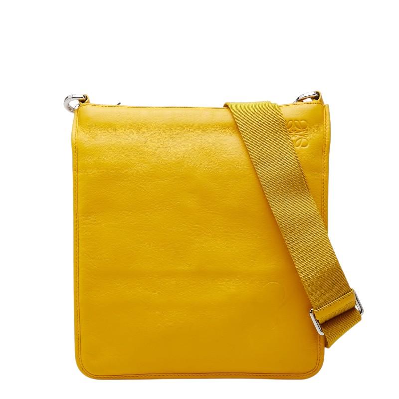 LOEWE（ロエベ） アナグラム ショルダーバッグ イエロー レザー 