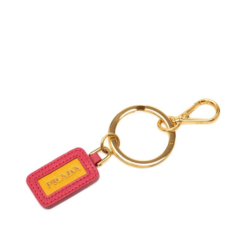 PRADA（プラダ） キーホルダー キーリング バッグチャーム ピンク 