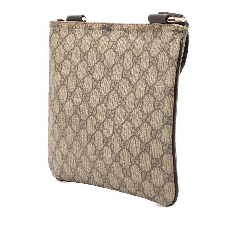 グッチ ショルダーバッグ 斜め掛け GGスプリーム PVC レザー ブラウン GUCCI（グッチ） GGスプリーム 斜め掛け ショルダーバッグ ベージュ