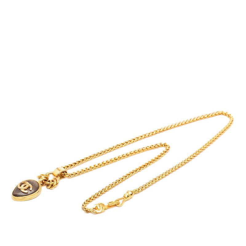 シャネル ココマーク ヴィンテージ チェーン ペンダント ネックレス 97A刻印 ゴールド メッキ レディース CHANEL 【中古】の画像