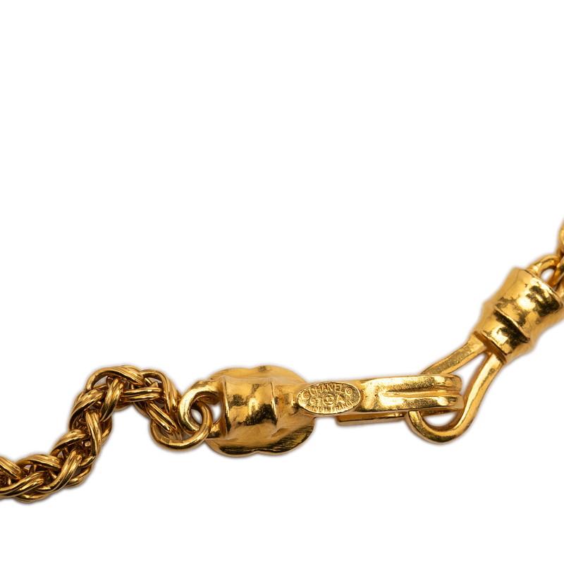 シャネル ココマーク ヴィンテージ チェーン ペンダント ネックレス 97A刻印 ゴールド メッキ レディース CHANEL 【中古】の画像