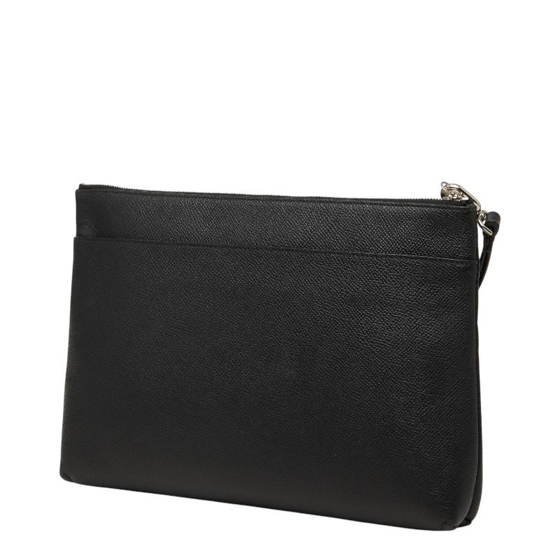 BALENCIAGA（バレンシアガ） ロゴ クラッチバッグ ブラック レザー