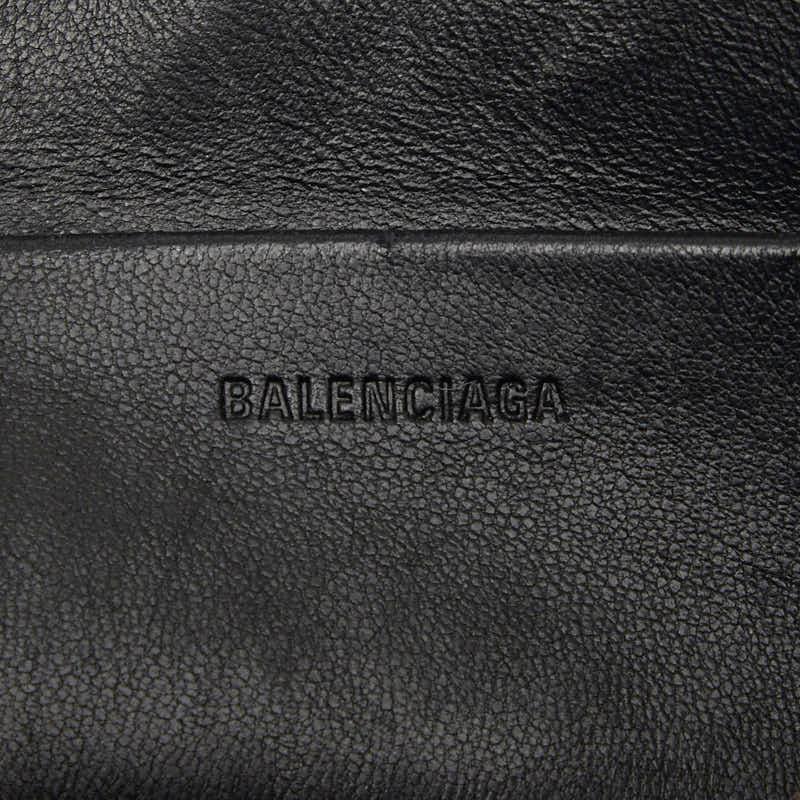 BALENCIAGA（バレンシアガ） ロゴ クラッチバッグ ブラック レザー